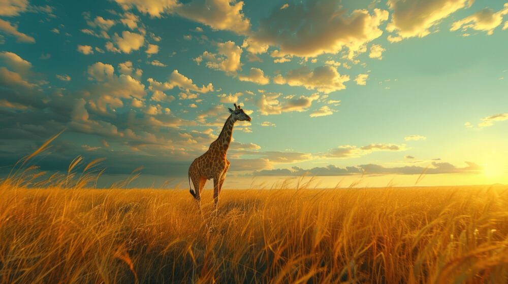 Giraffe in Tanzania asanja africa